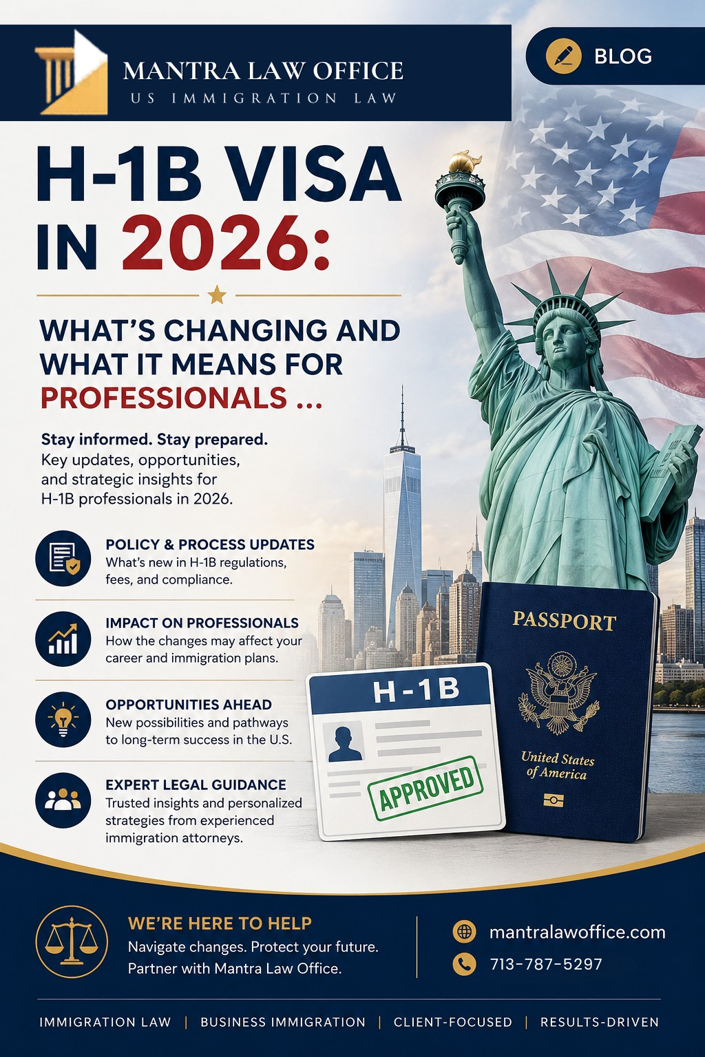 Mantra Law Office - H-1B Visa in 2026: What’s Changing !